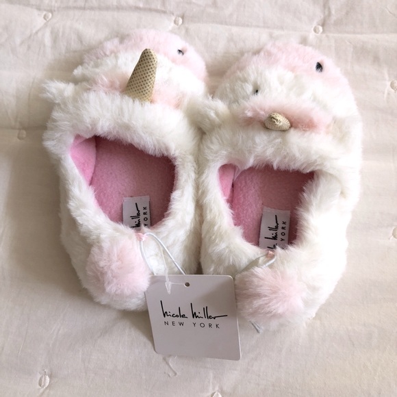 Nicole Miller Unicorn Slippers Toddler 9/10 - Picture 3 of 8